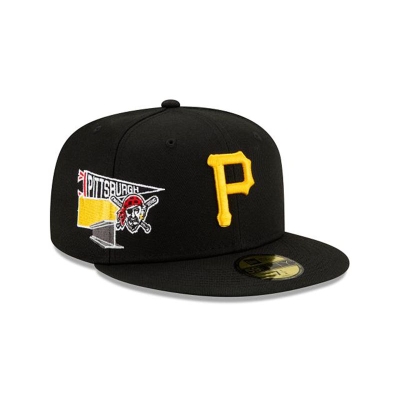 Pittsburgh Pirates Gorra | New Era MLB City Patch 59fifty Fitted Cap Mexico - Negros